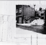 811613 Gezicht op de door een sabotageactie van de KP (Knokploeg) Utrecht vernielde bunker (Van Asch van Wijckskade 13) ...